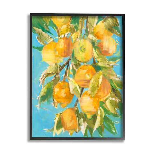 Stupell Industries Ripe Lemon Tree Painting Wall Accent with Frame